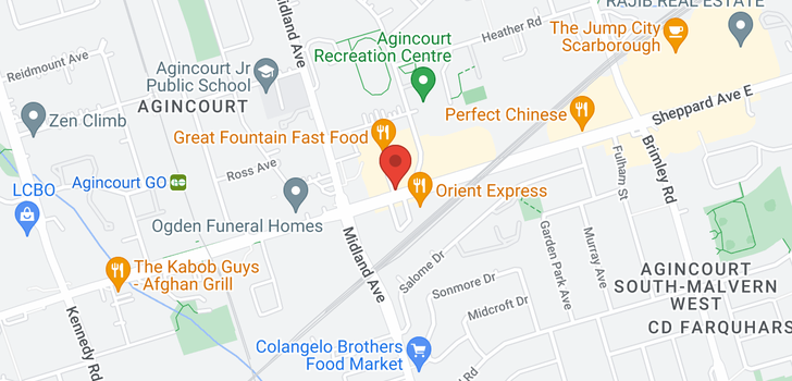 map of 4246 SHEPPARD AVE E